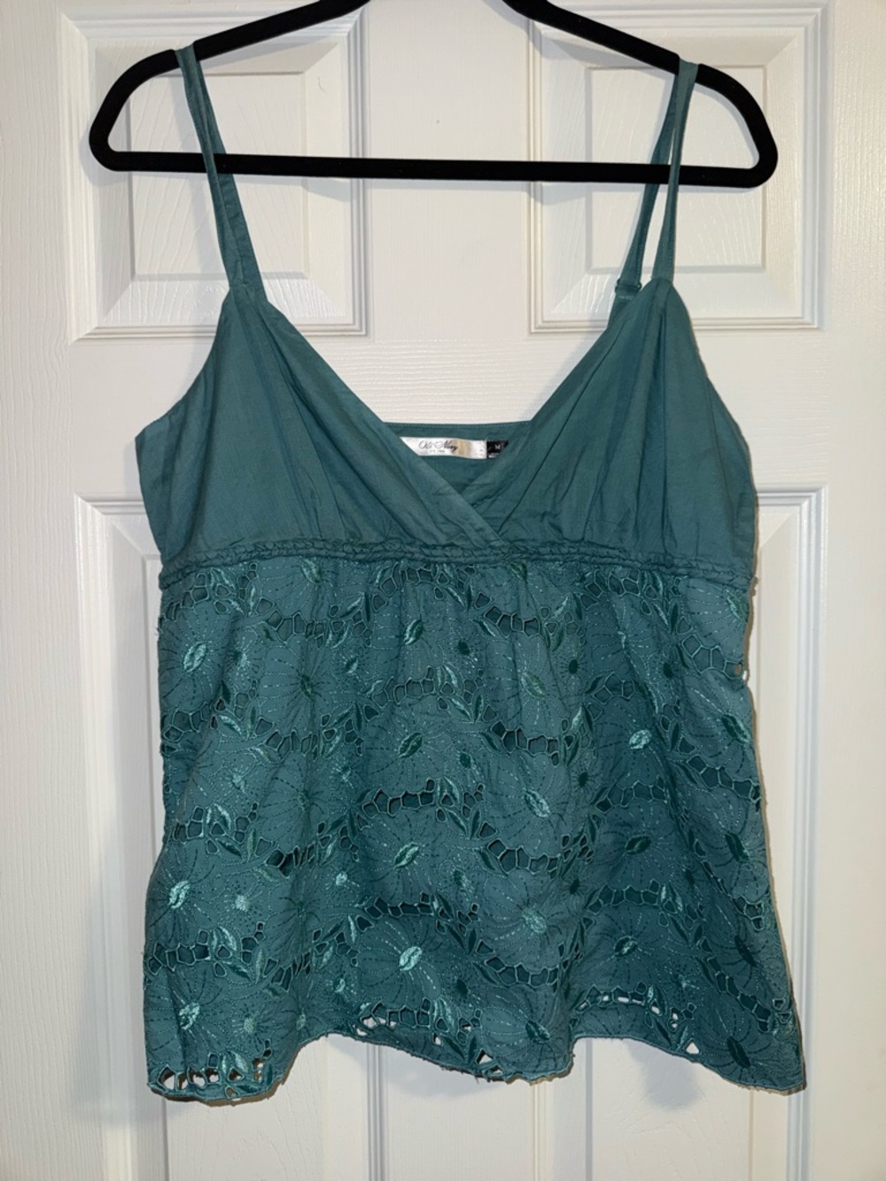 Old Navy Teal Lace-Front Camisole